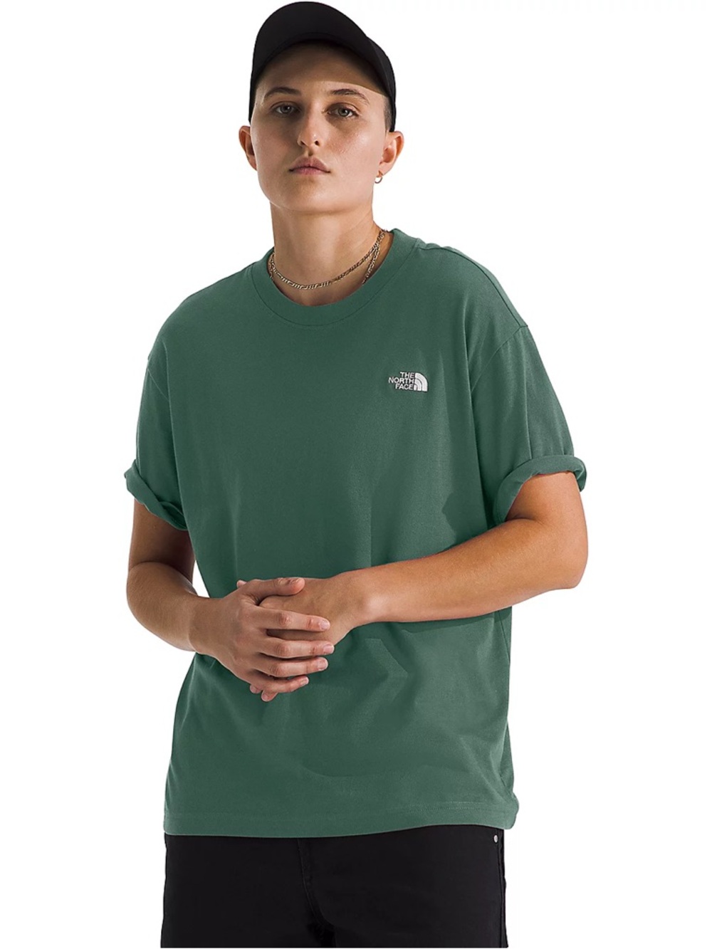 The North Face Men's Short-Sleeve Crew T-Shirt in Forest Green